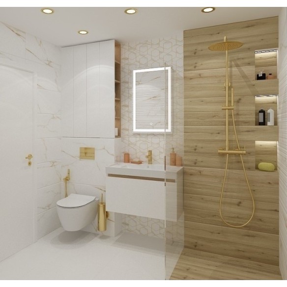 Фаянс Damiano Gold 30×90 см - Бежов, бял - Geotiles ➤ топ цена ➤ dshome.bg