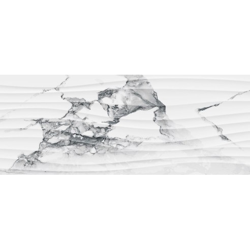 Фаянс Crash Blanco RLV 30×90 см - Бял, черен - Geotiles