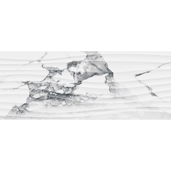 Фаянс Crash Blanco RLV 30×90 см - Бял, черен - Geotiles ➤ топ цена ➤ dshome.bg