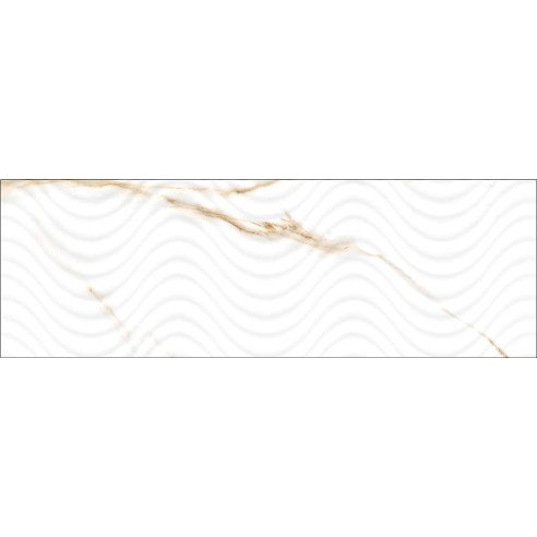 Фаянс Brera Gold RLV 30×90 см - Бял, златист - Geotiles
