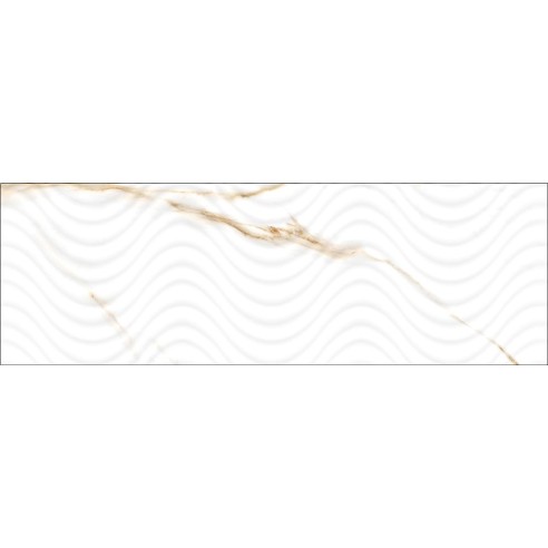 Фаянс Brera Gold RLV 30×90 см - Бял, златист - Geotiles