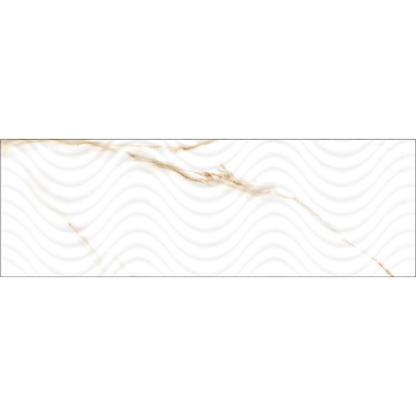 Фаянс Brera Gold 30×90 см - Бял, златист - Geotiles ➤ топ цена ➤ dshome.bg