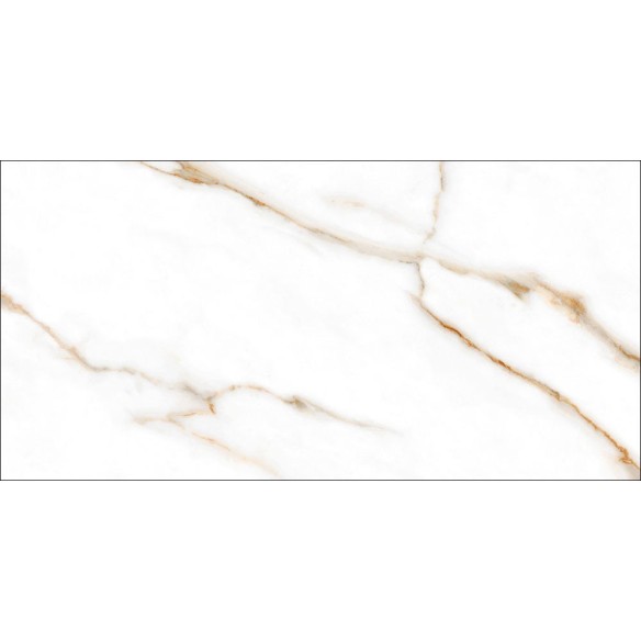Гранитогрес Brera Gold 60×120 см - Бял, златист - Geotiles ➤ топ цена ➤ dshome.bg