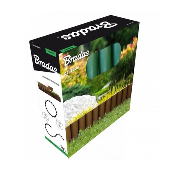 Декоративна ограда 2.5 м кафява Palgarden BRADAS ➤ топ цена ➤ dshome.bg