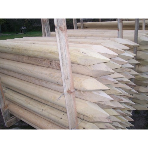 Дървен кол за ограда Ø8 см 2.5 м