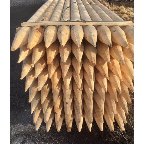 Дървен кол за ограда Ø8 см 2.5 м ➤ топ цена ➤ dshome.bg