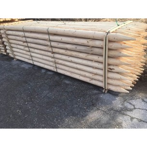 Дървен кол за ограда Ø8 см 2.5 м ➤ топ цена ➤ dshome.bg 2