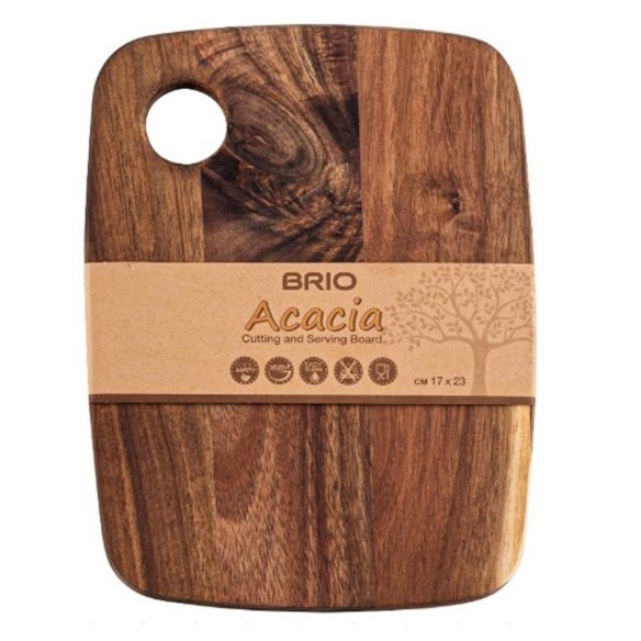 Дъска за рязане с отвор 17x23x1.3 см Acacia BRIO ➤ топ цена ➤ dshome.bg