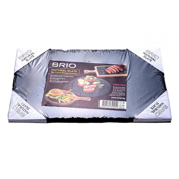 Каменна плоча за сервиране 26.5x16.2x0.5 см черна BRIO ➤ топ цена ➤ dshome.bg