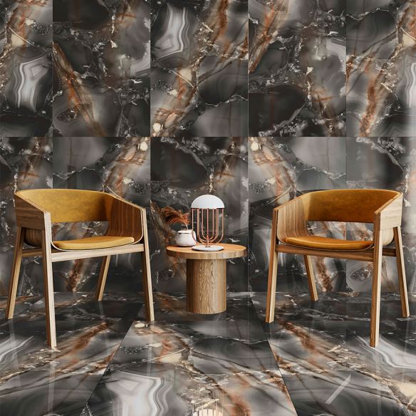 Гранитогрес Black Onyx 60×120 см - Пъстър - Bien ➤ топ цена ➤ dshome.bg