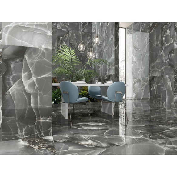 Гранитогрес Agate Dark Pulido Rect 60×120 см - Сив - Baldocer ➤ топ цена ➤ dshome.bg