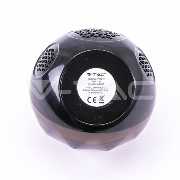Преносима bluetooth колона кръгла черна - V-TAC - 3