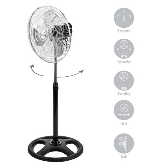 Индустриален вентилатор 3в1 16" 50 W MUHLER ➤ топ цена ➤ dshome.bg