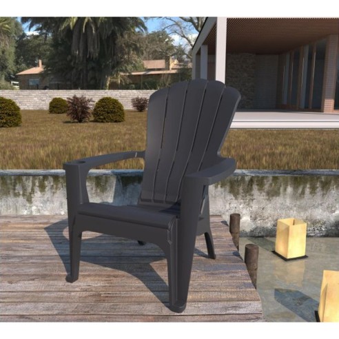 Стол с подлакътници Adirondak антрацит RAINBOW ➤ топ цена ➤ dshome.bg