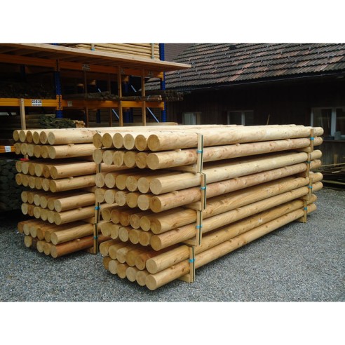 Дървен кол за ограда Ø12 см 4 м