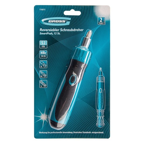Реверсивна отвертка с механизъм SmartPush 12 бр. GROSS ➤ топ цена ➤ dshome.bg
