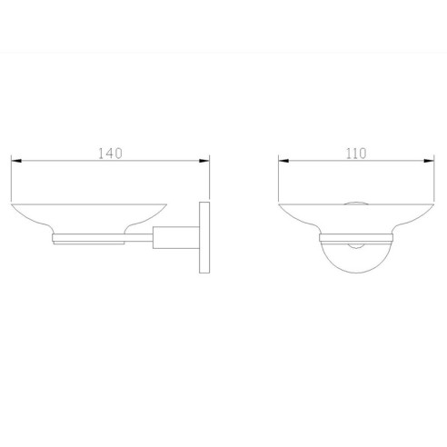 Стъклена сапунерка с държач Орхидея ➤ топ цена ➤ dshome.bg
