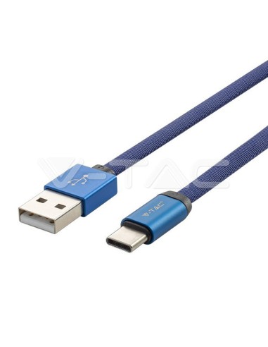 Кабел USB 2.0 син / Type-C 1м - V-TAC - 1