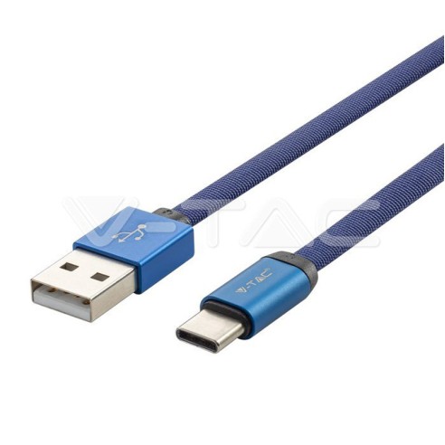 Кабел USB 2.0 син / Type-C 1м - V-TAC - 1