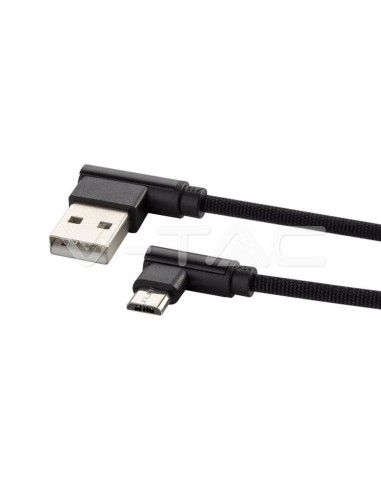 Кабел USB 2.0 / Micro USB 1м черен - V-TAC - 1
