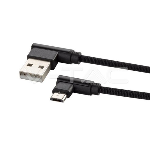 Кабел USB 2.0 / Micro USB 1м черен - V-TAC - 1