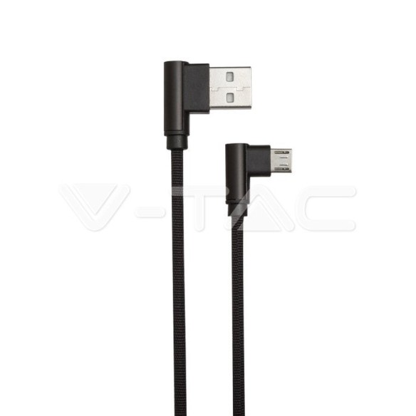 Кабел USB 2.0 / Micro USB 1м черен - V-TAC - 2