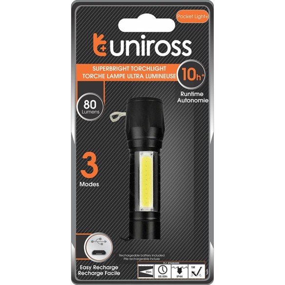 Презареждащ се джобен фенер UNIROSS ➤ топ цена ➤ dshome.bg