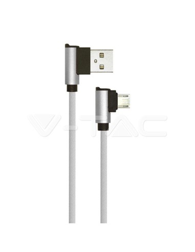 Кабел USB 2.0 / Micro USB 1м сив - V-TAC - 1