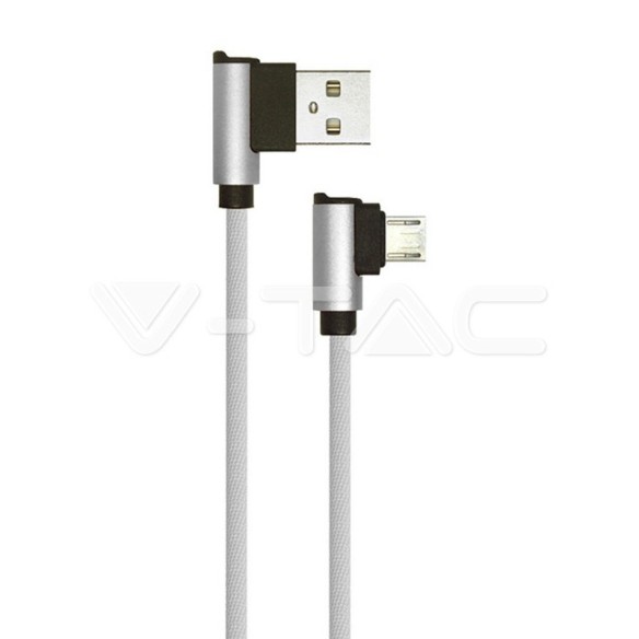 Кабел USB 2.0 / Micro USB 1м сив - V-TAC - 1