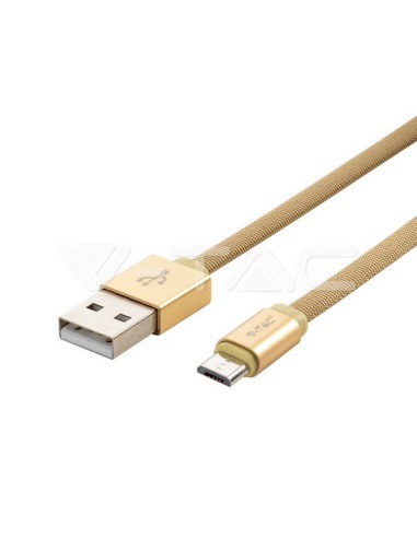 Кабел USB 2.0 / Micro USB 1м злато - V-TAC - 1