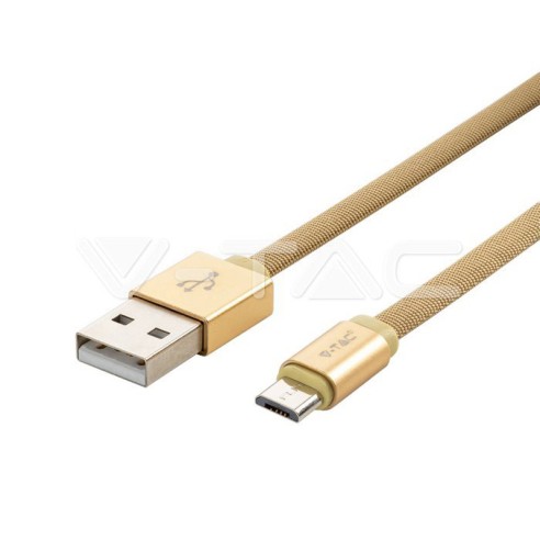 Кабел USB 2.0 / Micro USB 1м злато - V-TAC - 1