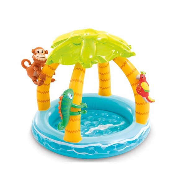 Надуваем басейн за бебе със сенник Tropical Island INTEX ➤ топ цена ➤ dshome.bg