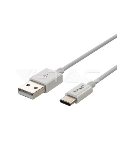 Кабел USB 2.0 / Micro USB 1м бял - V-TAC - 1