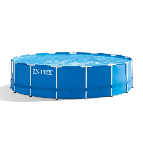 Басейн с метална конструкция и филтрация Ф457x122 см INTEX ➤ топ цена ➤ dshome.bg