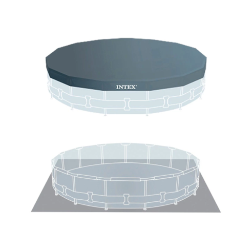 Басейн с метална конструкция и филтрация Ф457x122 см INTEX ➤ топ цена ➤ dshome.bg