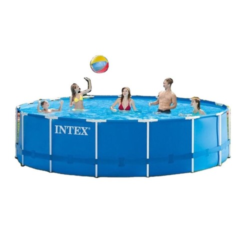 Басейн с метална конструкция и филтрация Ф457x122 см INTEX