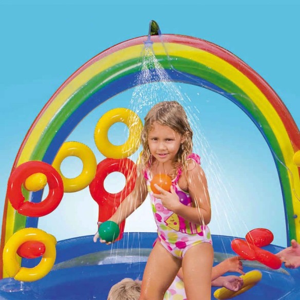 Детски басейн Rainbow 297х193х135 см INTEX ➤ топ цена ➤ dshome.bg