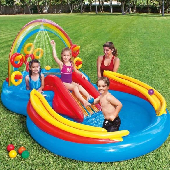 Детски басейн Rainbow 297х193х135 см INTEX ➤ топ цена ➤ dshome.bg