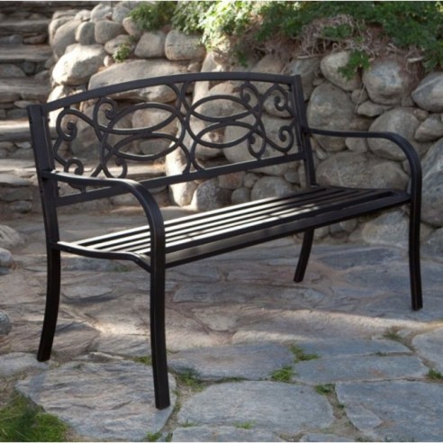 Градинска пейка ковано желязо 125x60x87 см Letkind Bench MY GARDEN