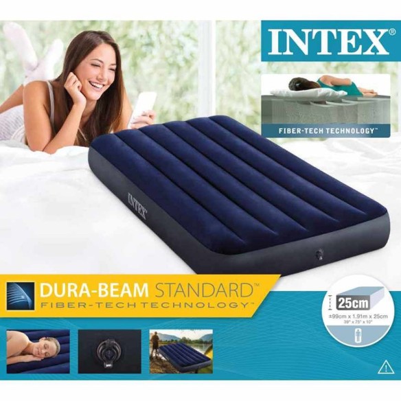 Надуваем матрак Classic Downy Bed 99x191x25 см INTEX ➤ топ цена ➤ dshome.bg