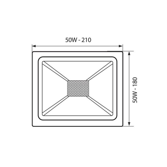 LED прожектор 50 W 6400 К черен Trend VIVALUX ➤ топ цена ➤ dshome.bg