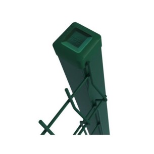 Ограден стълб 5x5 см 175 см със скоби, анкери и тапа ➤ топ цена ➤ dshome.bg