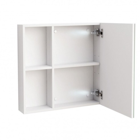 Огледален шкаф за баня с осветление на пантите INTER CERAMIC ➤ топ цена ➤ dshome.bg