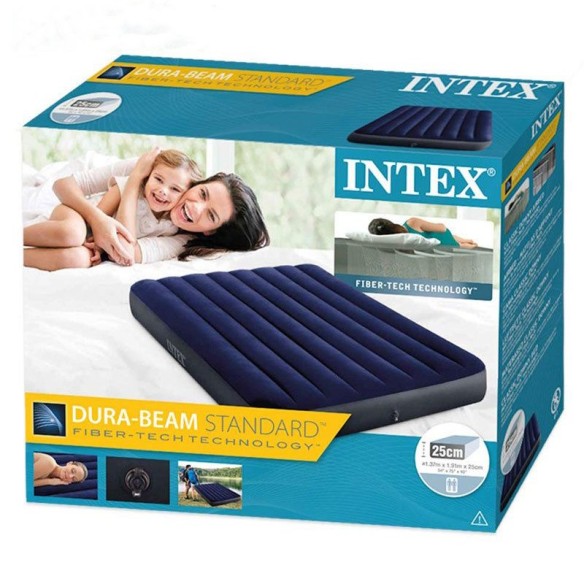 Надуваем дюшек 137x191x25 см Classic Downy Bed INTEX ➤ топ цена ➤ dshome.bg