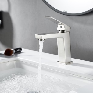 Стоящ смесител за баня Елинор Brush Nickel INTER CERAMIC ➤ топ цена ➤ dshome.bg