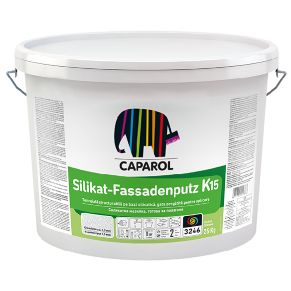 Силиконова мазилка Silicat-Fassadenputz К15 25кг CAPAROL ➤ топ цена ➤ dshome.bg