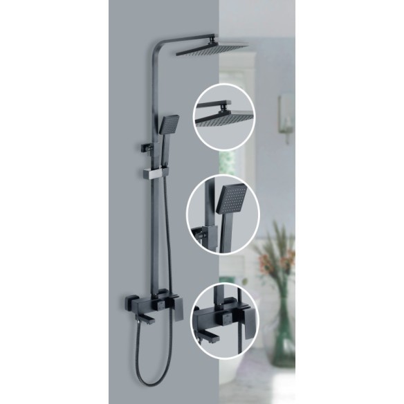 Душ система Ясмина Black INTER CERAMIC ➤ топ цена ➤ dshome.bg