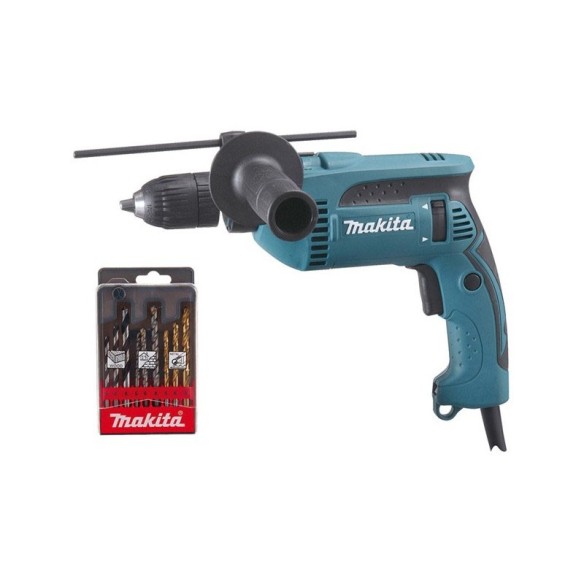 Ударна бормашина комплект с битове HP1641K1X MAKITA ➤ топ цена ➤ dshome.bg