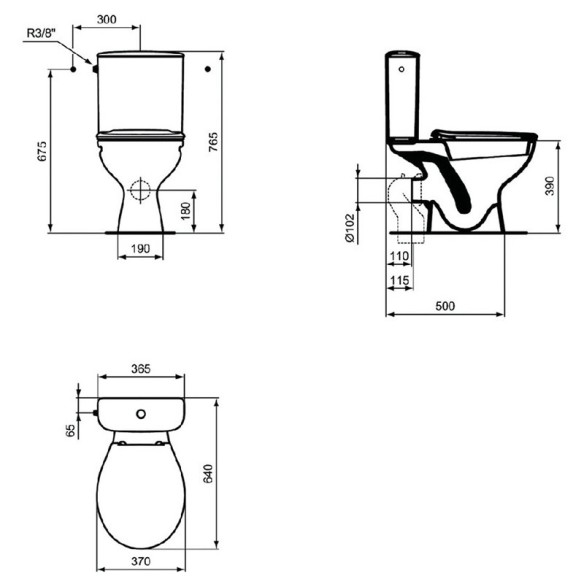 Моноблок със задно оттичане Ulysse W835101 VIDIMA ➤ топ цена ➤ dshome.bg