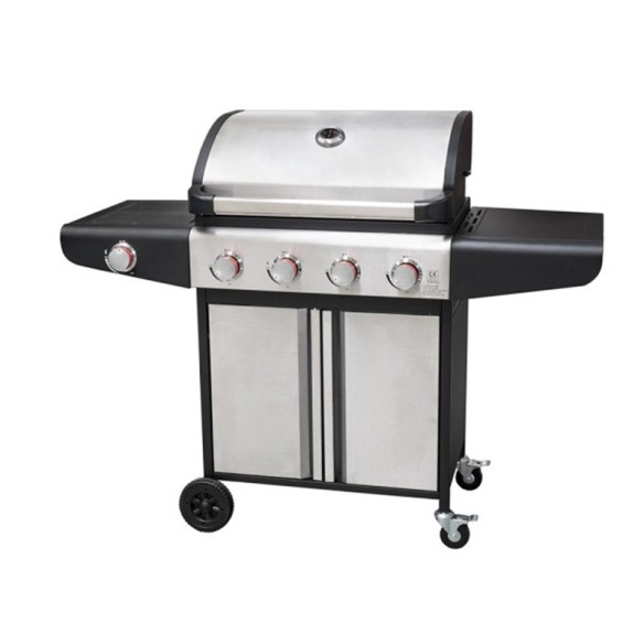 Газово барбекю с капак 4 горелки Grill G9504AE-SB ZIEL ➤ топ цена ➤ dshome.bg